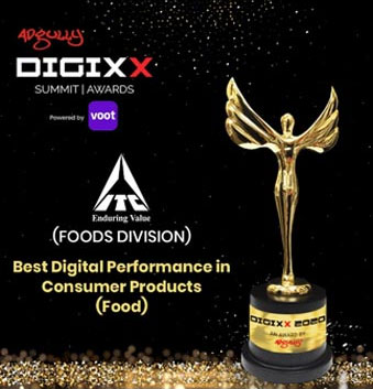 ITC bagged a Gold at the ADGULLY DIGIXX Awards 2020 for best Digital Performance in Consumer Goods (Foods) category